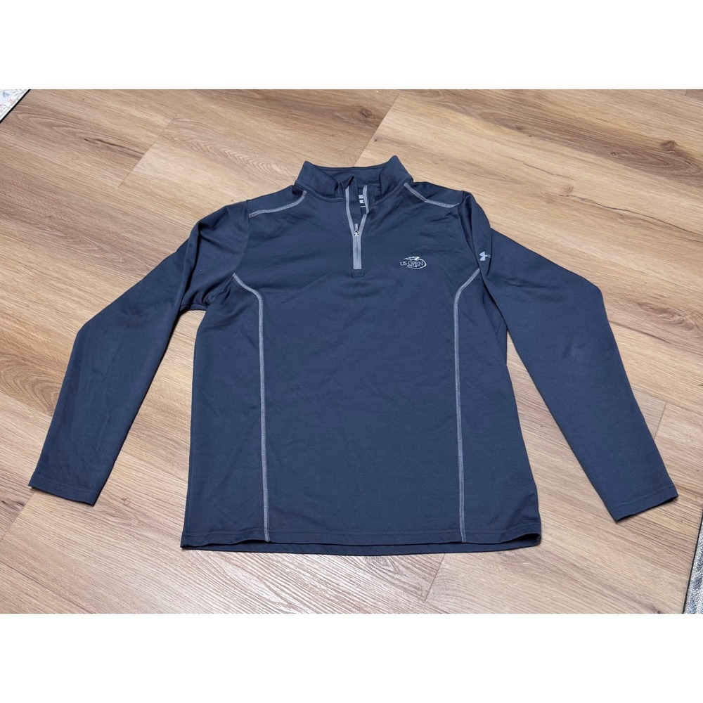 Under Armour Mens Vintage 2016 US Open 1/4 Zip Pullover Navy Blue Top Large